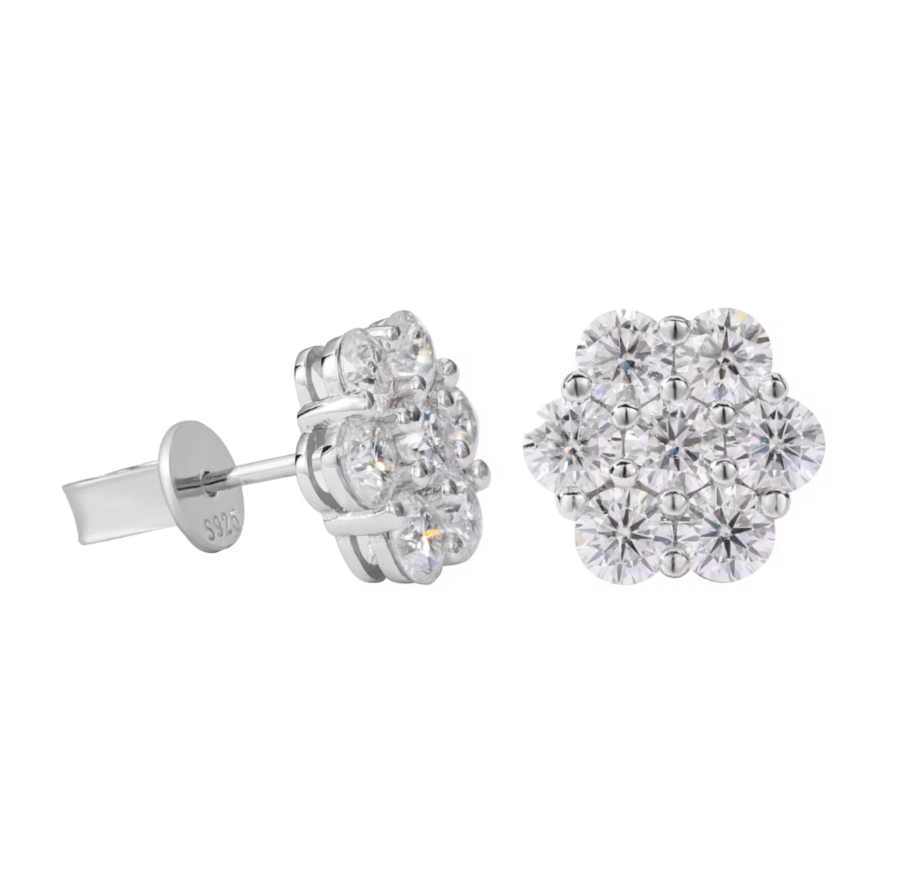 FLOWER CLUSTER STUD EARRINGS